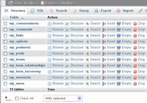 Image:phpMyAdmin-4.0.5-structure.png