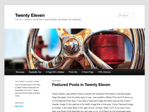 Twenty Eleven Theme screenshot