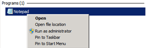 Run as administrator command