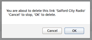 Did you really want to delete that link?