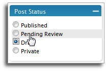 New 'Pending Review' post status