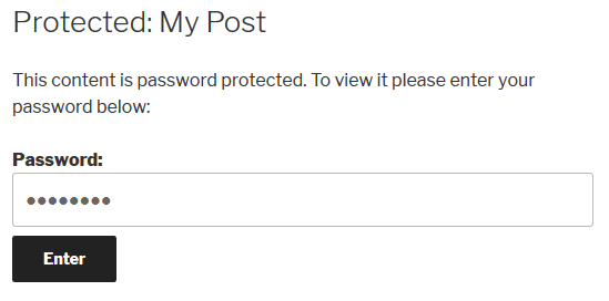 Password-protected Content