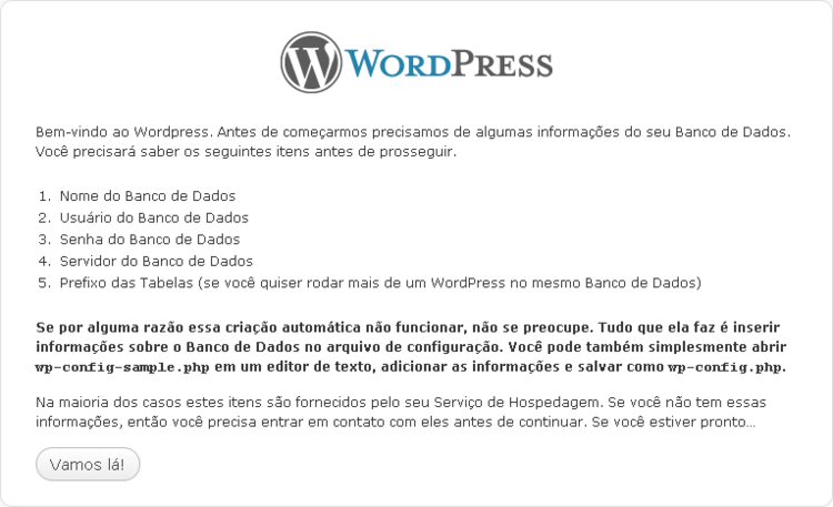 pt-br:Instalando o WordPress - Instruções Detalhadas « WordPress Codex